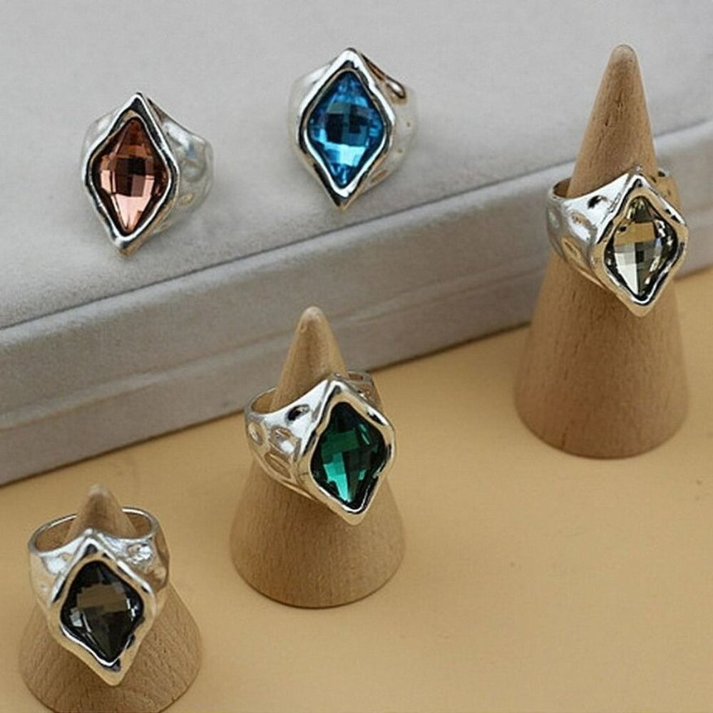 Zuri Cadance Silver Ring with Tourmaline Pink Colored Crystal Size 9 Gift Boxed - Picture 4 of 11